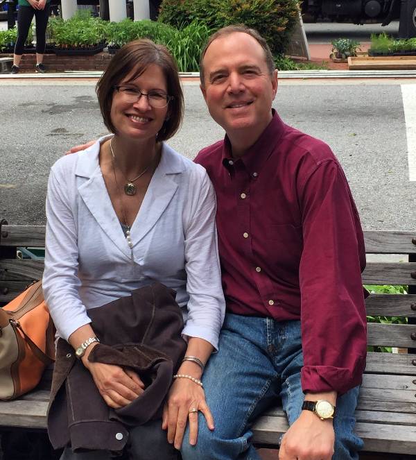 Image of the current chairman of the United States House Permanent Select Committee on Intelligence, Adam Schiff and his wife
