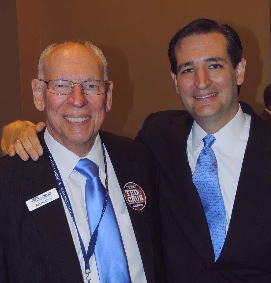 Image of successful Senator, Ted Cruz and his father